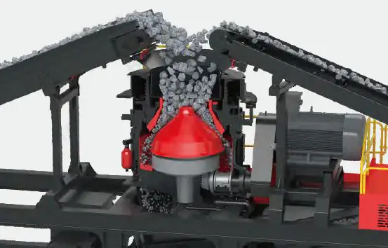 Дробильная установка KJ250 F2 с конусной дробилкой 